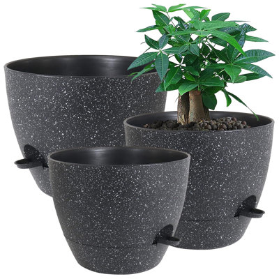 Jardinières en plastique 12/10/9 pouces