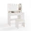 Ensemble de coiffeuse 39,4 "de large avec miroir, tabouret de rangement et 3 lumières DEL à luminosité réglable
