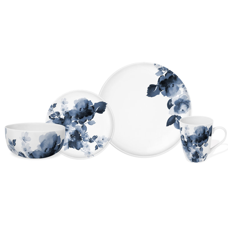 Orson Piece Porcelain China Dinnerware Set - Service for 4