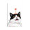 Chat de Noël - reproduction d'art murale - toile tendue