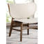 Chaise d'appoint moderne avec dossier à oreilles Mid-Century