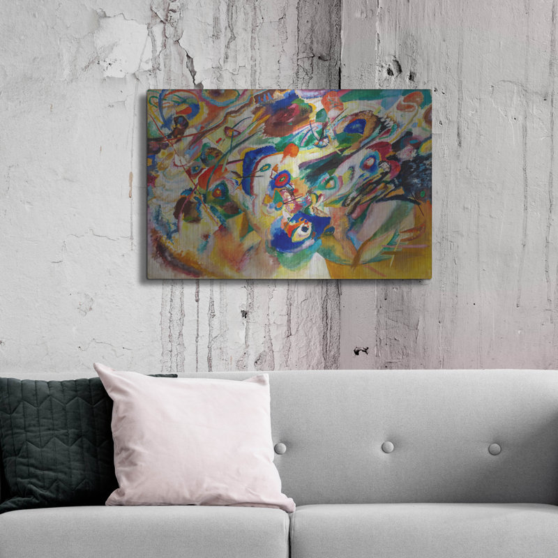 Art luxueux en métal «Sketch 2 For Composition VII» par W «Sketch 2 For Composition VII» par MASTERS