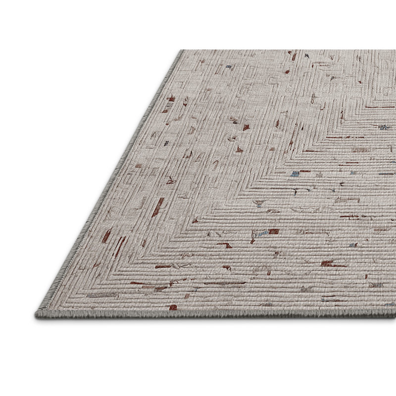 Tapis gris lavable à la machine, Rectangle 7 pi x 10 pi