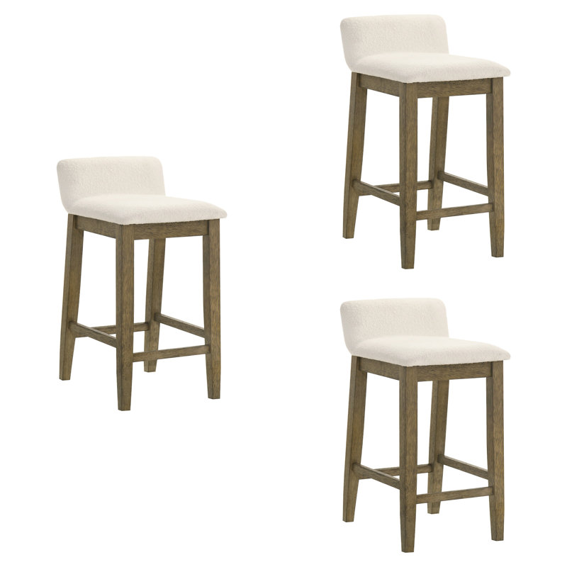 Ensemble de 3 tabourets de bar Annikah Modern, Putty Brown, 3, Tabouret de comptoir (siège d'une hauteur de 26,7