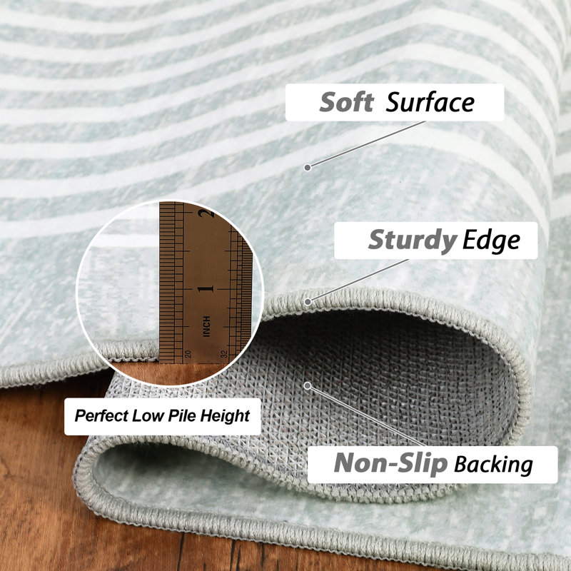 Tapis moderne lavable à la machine avec envers en caoutchouc antidérapant à motif géométrique pour le salon, la chambre à coucher, le bureau et la salle à manger