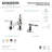 Kingston Brass Naples Two-Handle 3-Hole Deck Mount Widespread Bathroom Faucet with Brass Pop-Up Drain-12624244