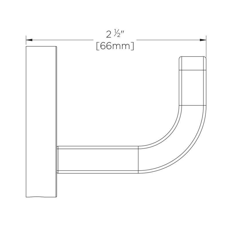 Vector Wall Mounted Robe Hook, Polished Chrome