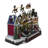 16" White and Brown LED Lighted and Animated Christmas Village with Flying Sleigh Tabletop Decor