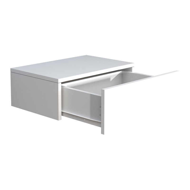 Satender Manufactured Wood Bedside Table, 15cm H x 45cm W x 30cm D, White