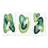 Minimalistic Abstract Shapes In Retro Gradients XI - Mid-Century Modern Art Set Of 3 Pieces-2045256574