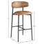 Tabouret de bar rembourré en cuir Lupita-840074843-840074840