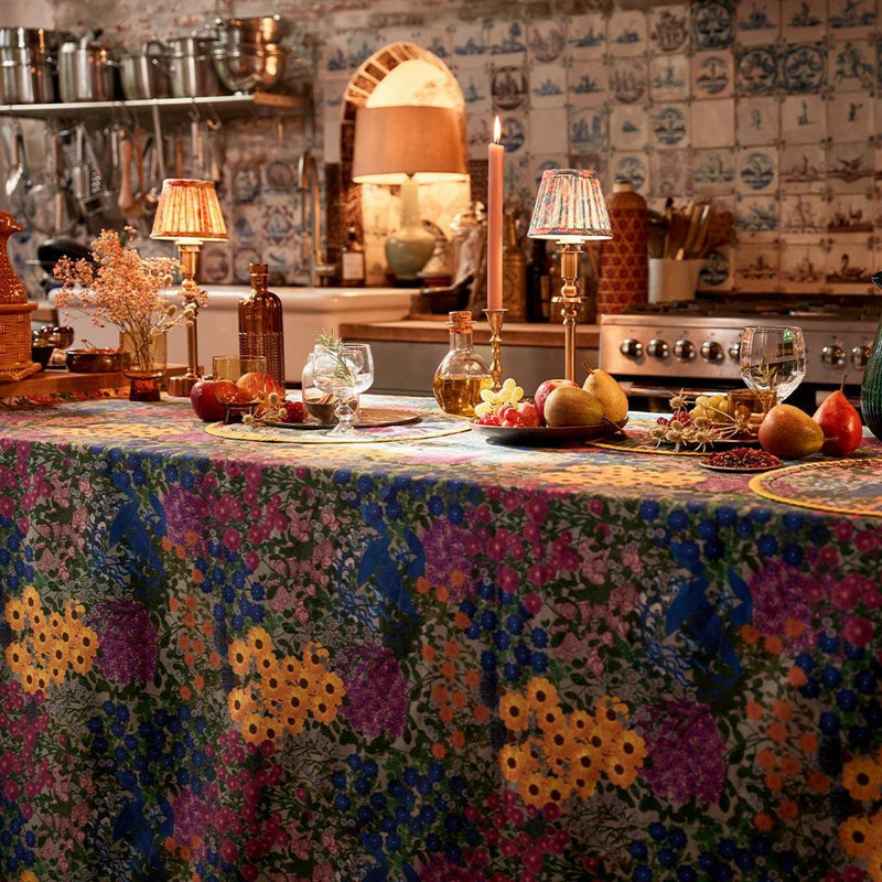 Tablecloth Pré Fleuri, 98.5" x 98.5" Square