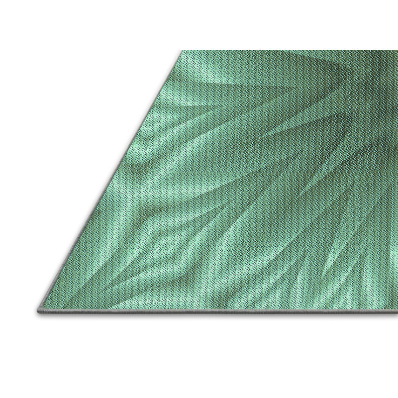 Tapis floral bleu sarcelle, Rectangle 5 pi x 7 pi