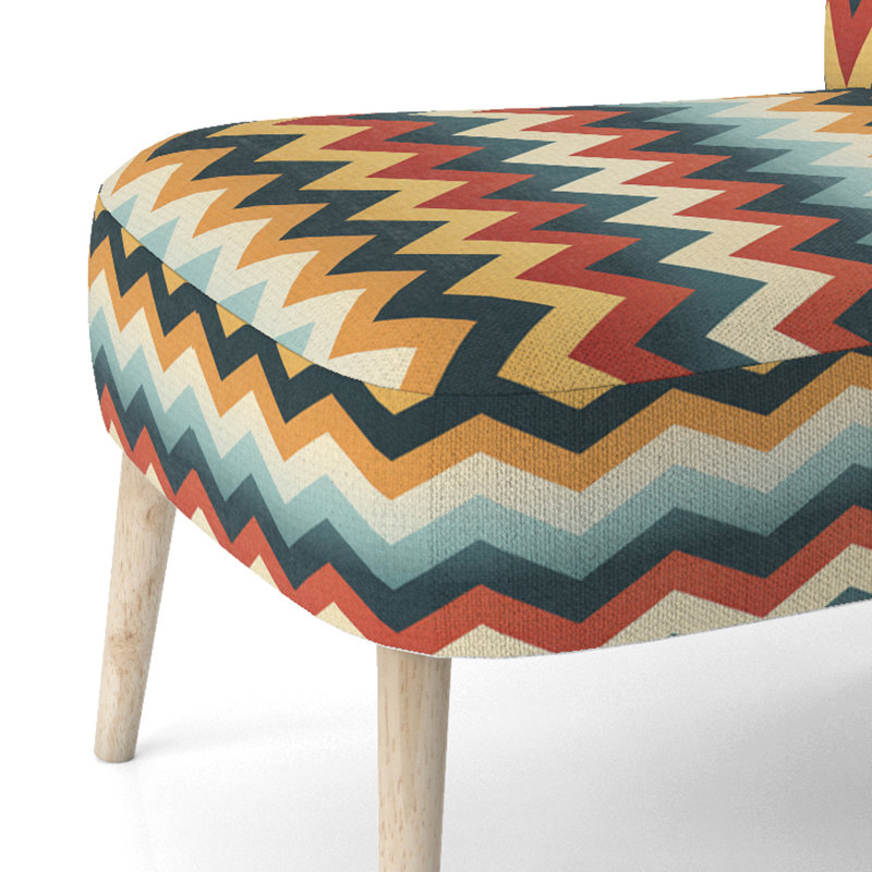 Chaise d'appoint large 27,5 po Roussel, Mélange de polyester multicolore