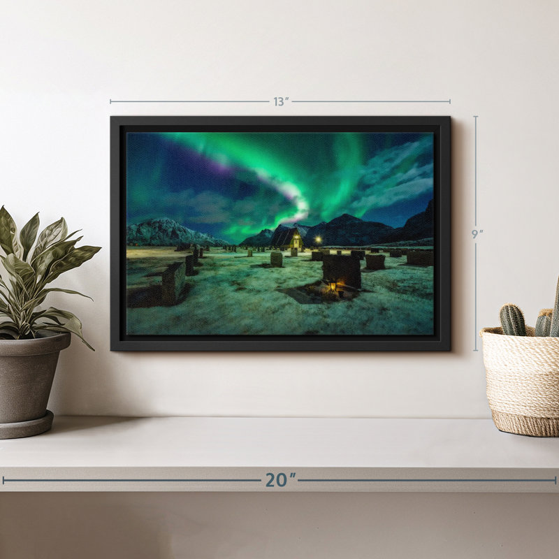 Impression sur toile Grand Grand Aurora Borealis, H 13 po x l 9 po