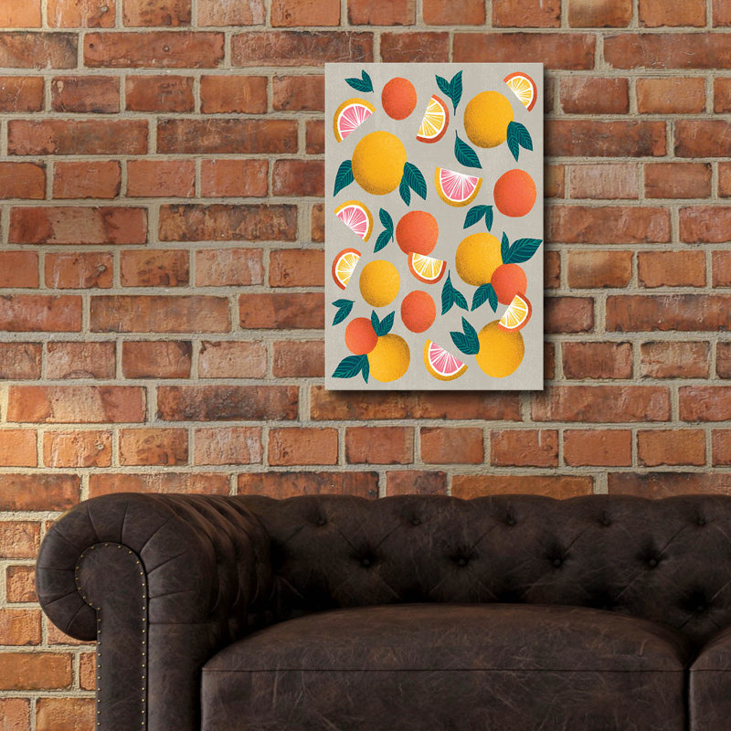 Art mural en verre épique «Citrus» par Elizabeth Caldwell, 16 po x 24 po, H 24 po x l 16 po