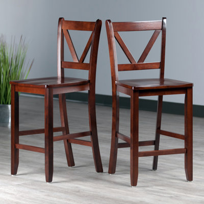 Counter Stool with Solid Wood Frame