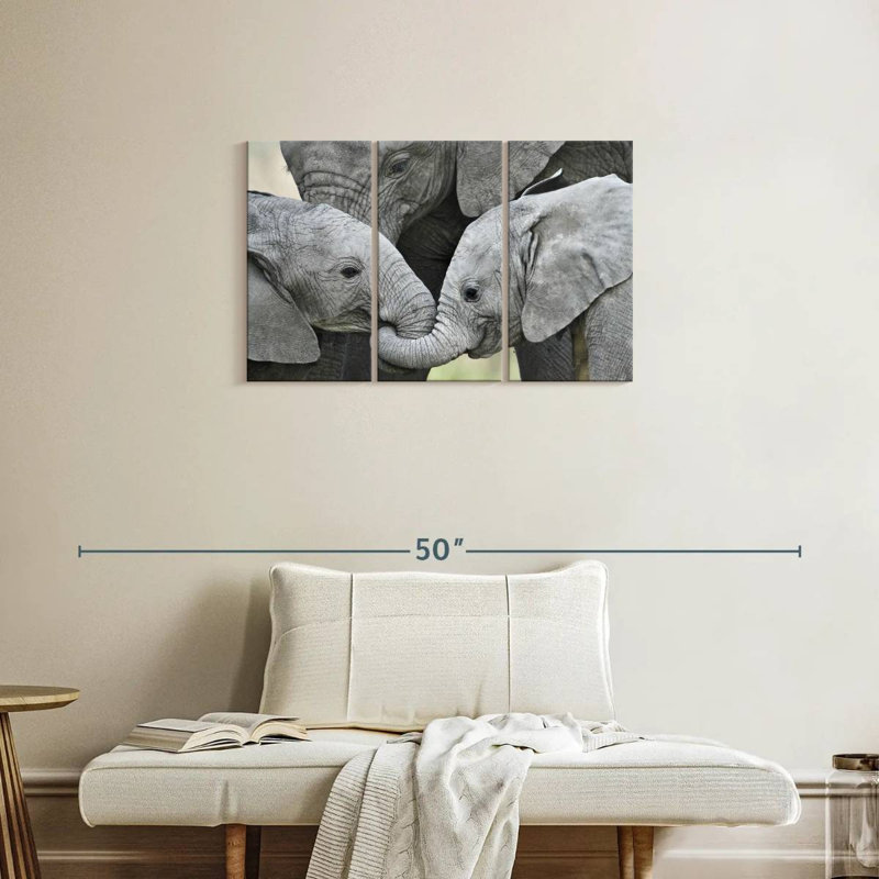 Éléphants d'Afrique Brampt - Brampt - Tanzanie, H 20 po x l 33 po