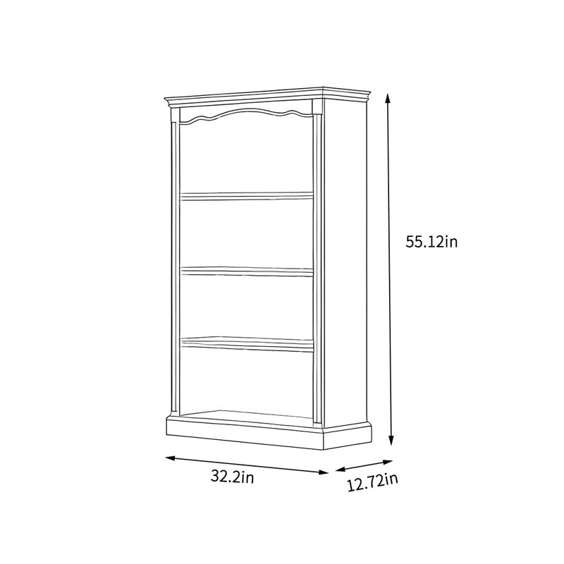 Armoire de rangement en bois massif, H 55,12 po x l 32,2 po x P 12,72 po, Ivoire ivoire