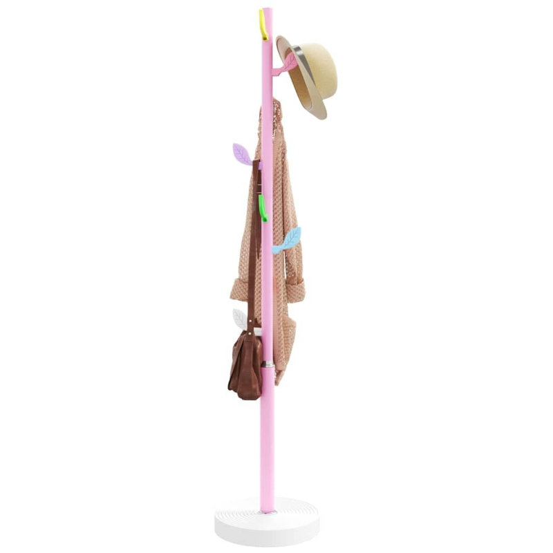 Tusten Iron Freestanding Coat Rack, Pink