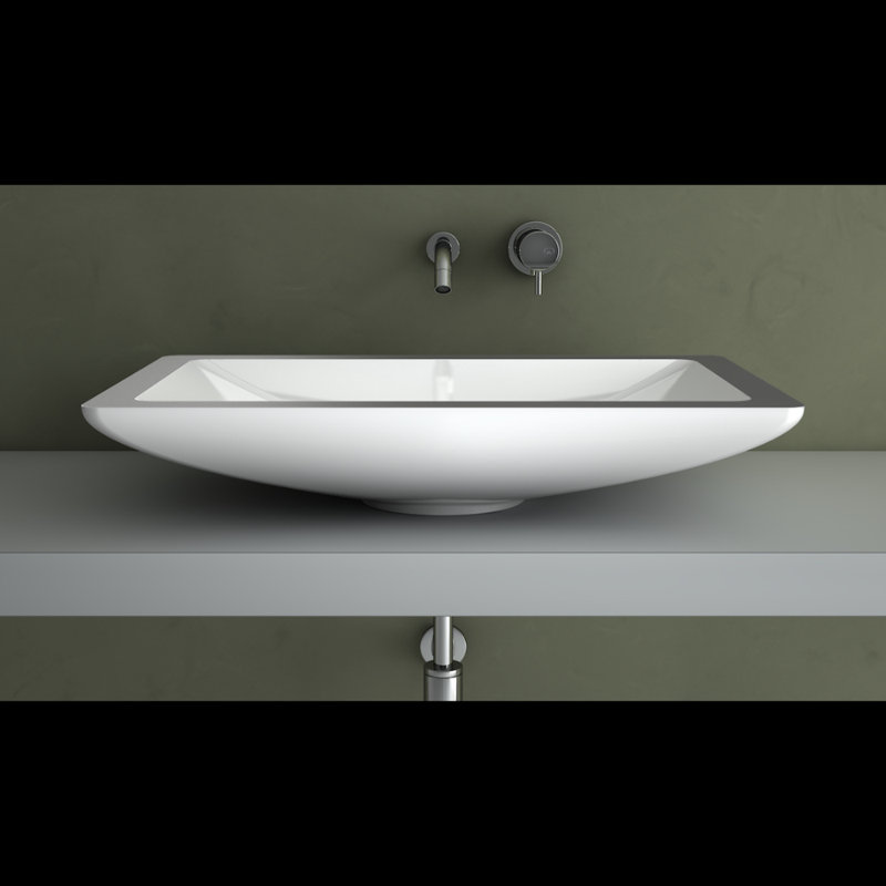 Vogue 25.6'' L Bathroom Sink, Black
