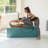 Kami Convertible Chaise / Bed Bench for Yoga & Massage - 2-In-1 Ottoman with Yoga Lounge Chair-2008459065
