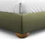 Structure de lit grand format, couleur olive, revêtement Boucle, design contemporain, stable