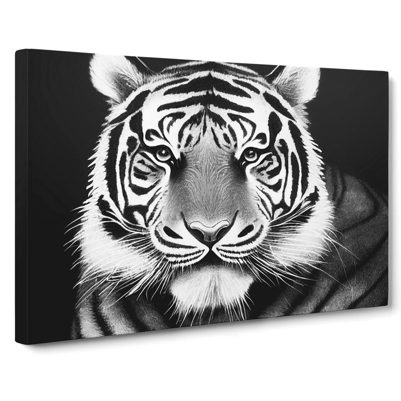 Monochrome Tiger - Wrapped Canvas