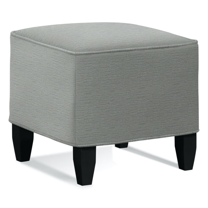 Brooklyn Square Ottoman, Brown Geometric, 0456-33, Black