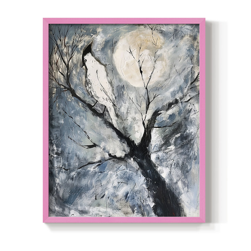 ANIMALS Series XXII, reproduction encadrée - bois massif, Rose, H 11 po x l 9 po