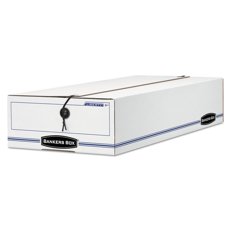 Liberty White and Blue Medium-Duty Check Storage Box