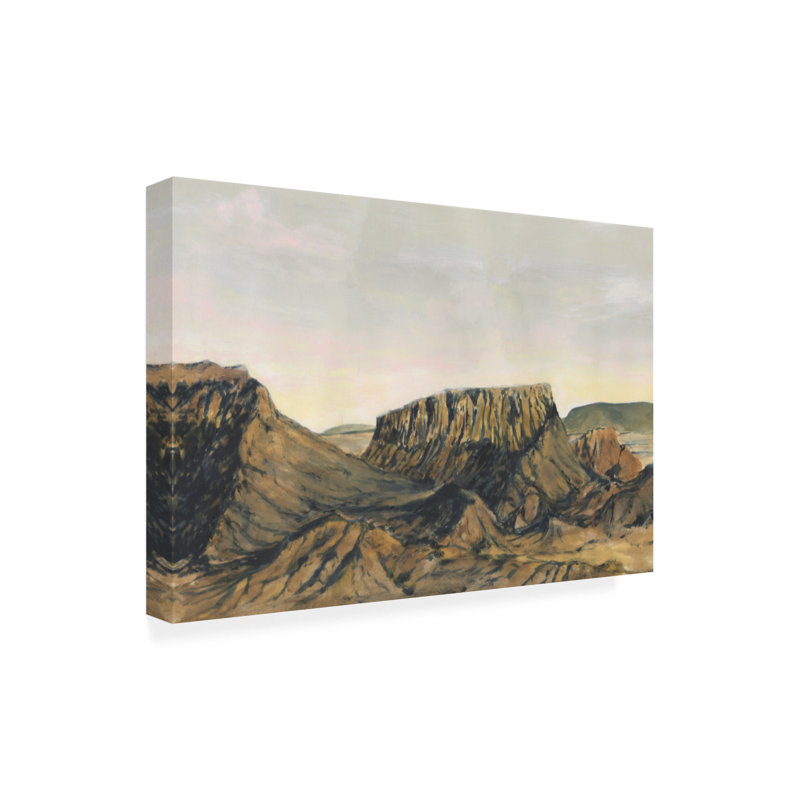 Art mural sur toile tendue - "Sandstone Cliff II" par Michael Willett pour décoration de salon, de chambre à coucher ou de bureau - 30 x 47