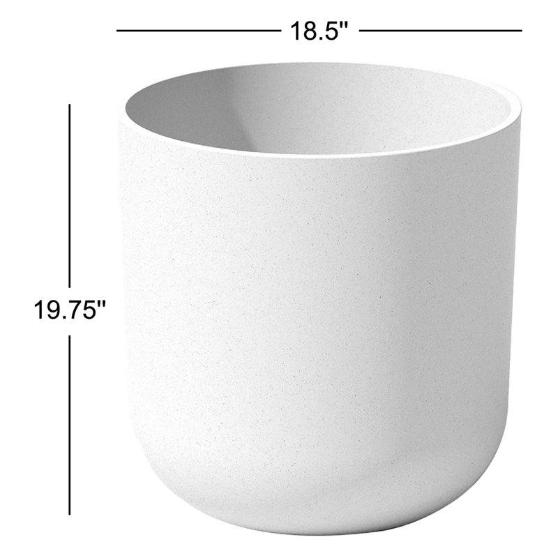 Mason Series Kona Planter, 1, 19.75" H x 18.5" W x 18.5" D, White