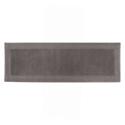 1 PCS 100% Cotton Tufted 3000 GSM Reversible Bath Rug Charcoal