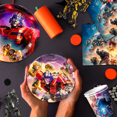 Transformers Birthday Party Decorations for Kids, 114 Pcs Transformers Party Decorations and Tableware Set