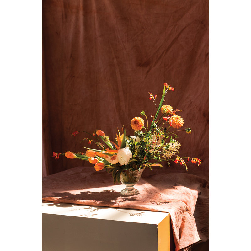Vase de table en verre Harrison-Jay, H 5,25 po x l 7 po x P 7 po