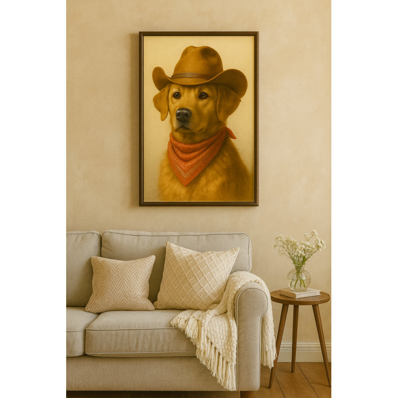 Portrait d’un chien cow-boy par Aine