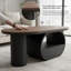 Table basse ovale de style industriel avec tiroir de rangement intégré, table centrale de 47,24 pouces de large pour le salon, structure robuste avec pieds réglables