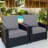Outdoor Deep Seat Cushions 24 X 24In,Waterproof Fade Resistant Replacement Seat Cushions With Handle And Remove Cover, Patio Cushions For Outdoor Furniture,Bench,Garden-815339899