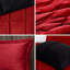 Édredon To King - rouge + noir, rembourré, édredon l 102 po x L 86 po, taie décorative à chevauchement de 3 po rouge + taies décoratives l 20 po x L 36 po-129125063-129125064