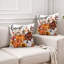 Housses de coussin décoratives en microfibre douce JYK, imprimées recto verso, avec fermeture éclair invisible, idéales pour la décoration intérieure et les cadeaux. 45 x 45 cm, motif citrouille et champignons bruns.-138807670