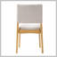 Ensemble de 2 chaises de salle à manger rembourrées empilables - Siège et dossier en tissu de lin, structure en bois massif, chaises de cuisine rustiques pour salle à manger, salon, naturel-1921412626-1921412637