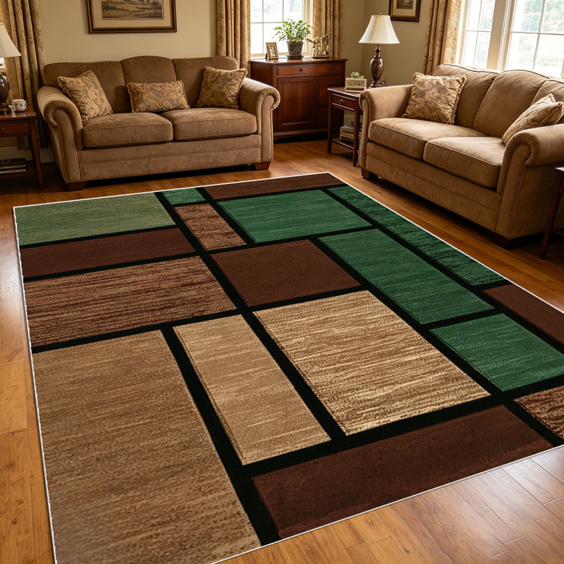 1PC Geometric Wood Grain Patchwork area rugs for Living Room, Soft and Comfortable, Suitable for all seasons, easy-to-maintain, machine washable Indoor floor mat, Under Table Farmhouse suitable for dining room, bedroom, kitchen, entryway, patio, home
