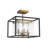 Gilbertsville 4-Light Rippled Glass Square Semi-Flush Mount
