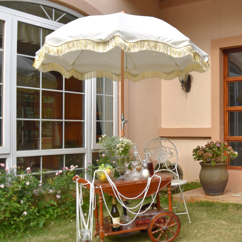 Parasol de terrasse en bois massif Myretta Festive Flair