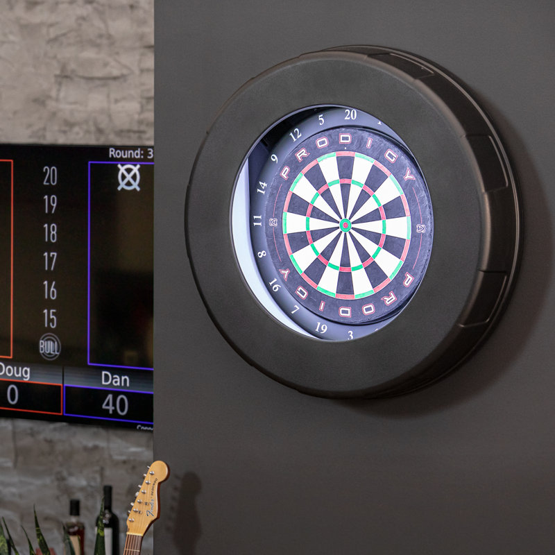 Prodigy Automatic Scoring Bristle Dartboard with LED Lighting