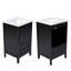 Meuble-lavabo noir 20 po avec lavabo et armoire avec patins réglables