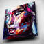 «Turn To Blues», art mural en verre acrylique-160570539