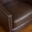 Fauteuil club en cuir reconstitué brun-984817623