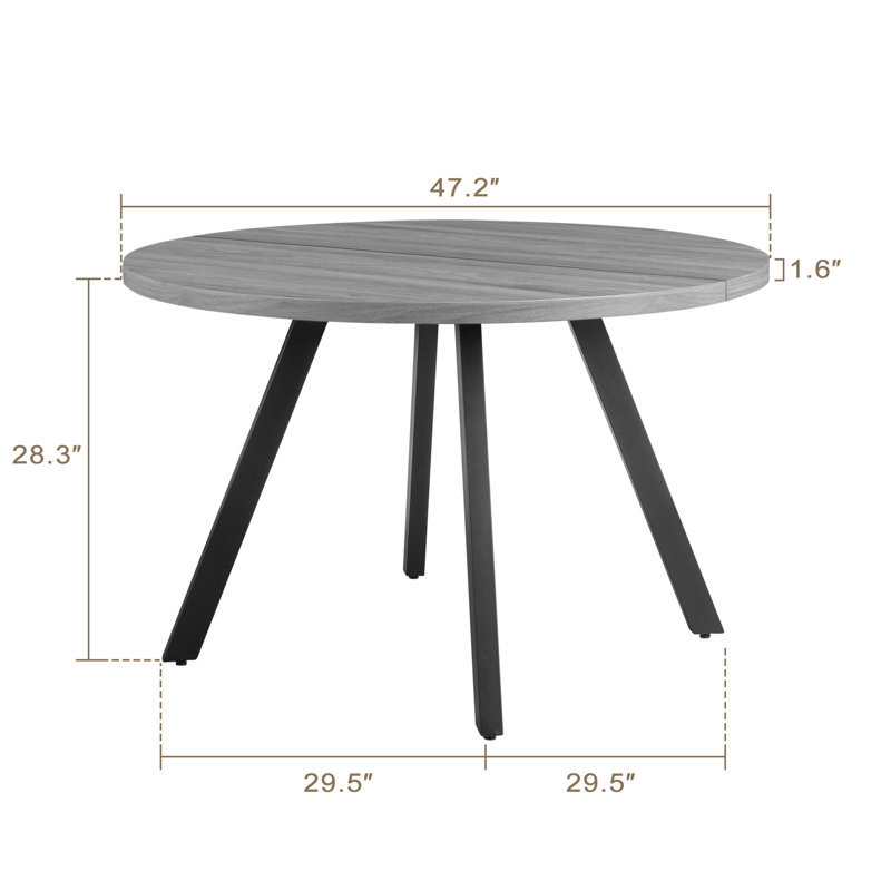 Table de salle à manger Johnaithan, gris